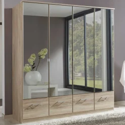 Wohnen Drehtüren Kleiderschrank Rommino in Eiche Sägerau