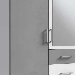 Wohnen Jugendzimmerschränke*Drehtürenkleiderschrank in Lichtgrau - Karimos