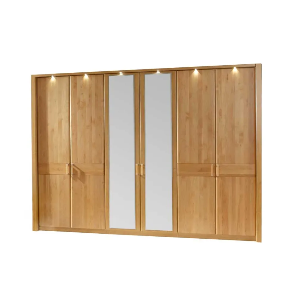 Wohnen Drehtürenschrank Bordeaux aus Erle