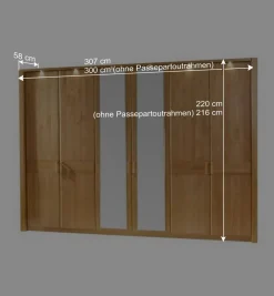 Wohnen Drehtürenschrank Bordeaux aus Erle