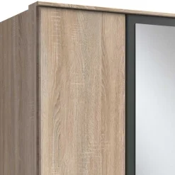 Wohnen Drehtürenschrank in Eiche Sägerau Optik - Danah
