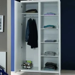 Wohnen Jugendzimmerschränke*Drehtürenschrank Raven in Weiß