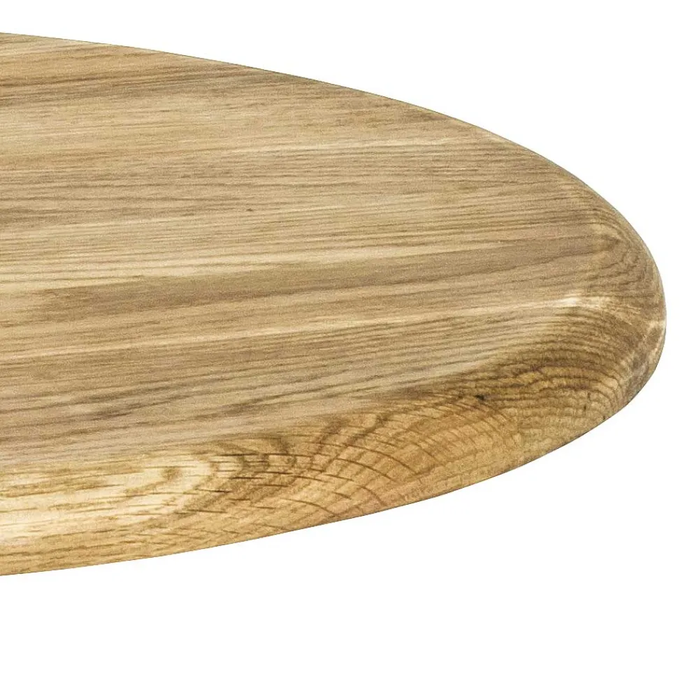 Wohnen Schwarze Möbel|Naturholzmöbel*Dreibein Beistelltisch mit Holzplatte aus Eiche - Berga