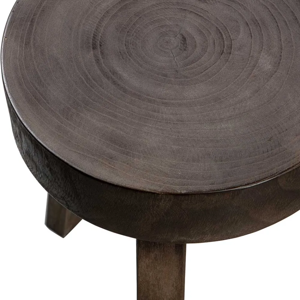 Wohnen Dreibein Hocker in Dunkelbraun - Abelynta (2er Set)