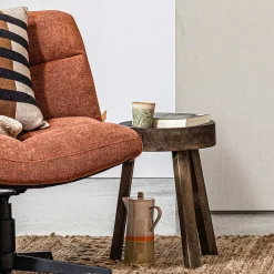 Wohnen Dreibein Hocker in Dunkelbraun - Abelynta (2er Set)