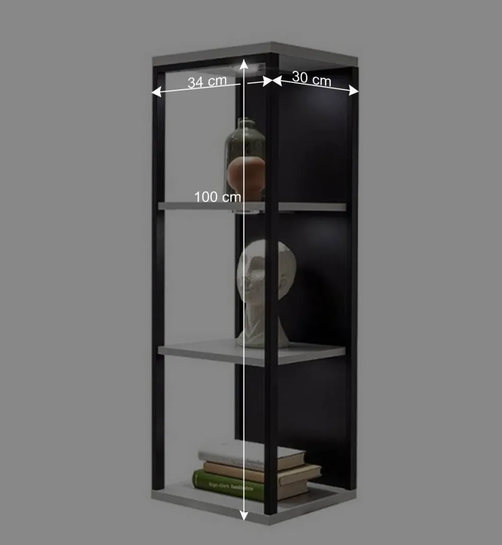 Wohnen Schwarze Möbel|Weiße Möbel*Dreiseitig offenes Wandregal in Weiß - Loazin