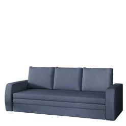 Wohnen Sofas|Sofa*Dreisitzer Ausziehsofa in Jeansblau Samt - Adrerra