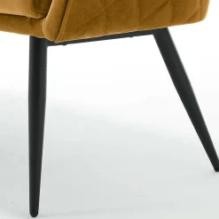 Wohnen Dreisitzer Esstischbank in Senfgelb Samt - Ligurian