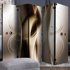 Wohnen Graue Möbel|Paravents*Druck Paravent mit elegantem Motiv in Grau Brau - Lozenna