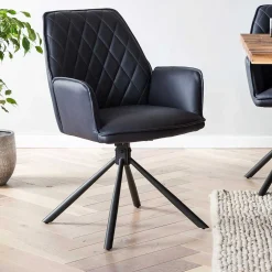 Wohnen Dunkelblaue Drehstühle für Esstisch - Viraneos (2er Set)