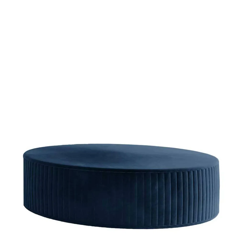 Wohnen Sessel & Hocker|Hocker*Dunkelblauer Polsterhocker mit 27 cm Höhe - Stem