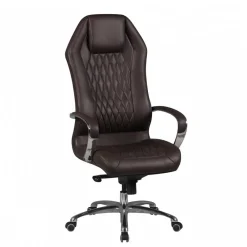 Wohnen Dunkelbrauner Chefsessel aus Leder - Montigue