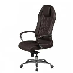 Wohnen Dunkelbrauner Chefsessel aus Leder - Montigue