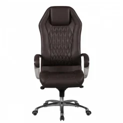 Wohnen Dunkelbrauner Chefsessel aus Leder - Montigue