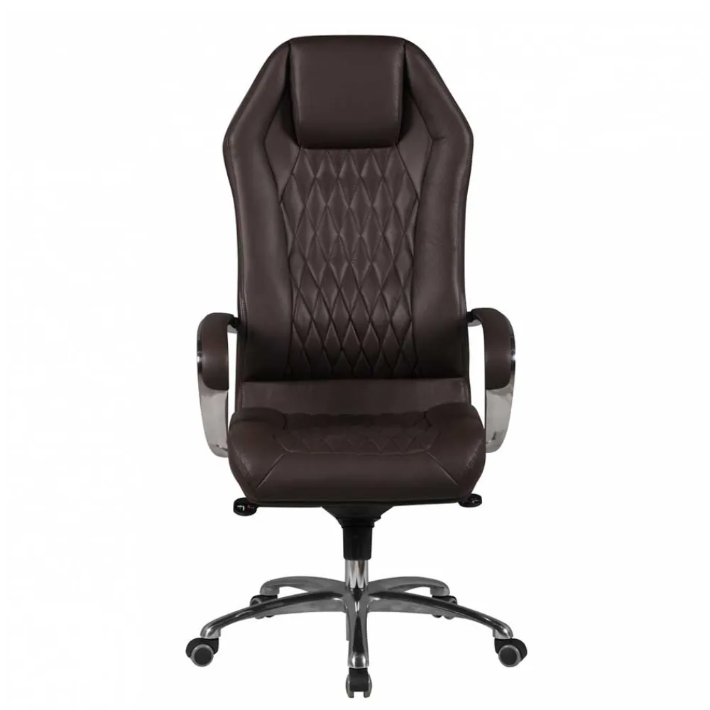 Wohnen Dunkelbrauner Chefsessel aus Leder - Montigue