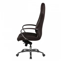 Wohnen Dunkelbrauner Chefsessel aus Leder - Montigue