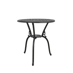 Wohnen Vintage Möbel|Metall-Gartenmöbel*Dunkelbrauner Metalltisch für Garten Hocumola dekorativ gestaltet