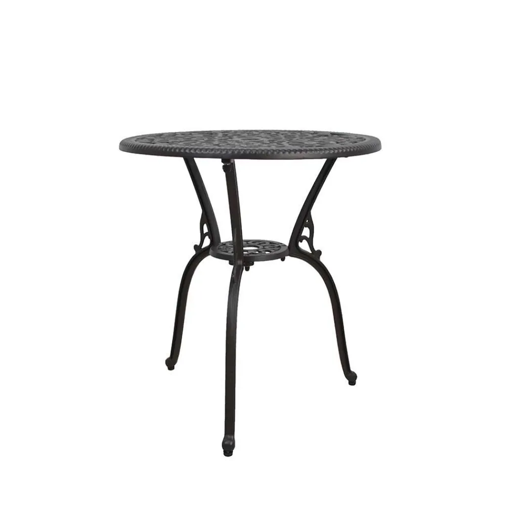 Wohnen Vintage Möbel|Metall-Gartenmöbel*Dunkelbrauner Metalltisch für Garten Hocumola dekorativ gestaltet