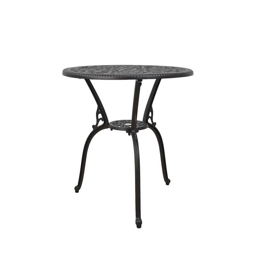 Wohnen Vintage Möbel|Metall-Gartenmöbel*Dunkelbrauner Metalltisch für Garten Hocumola dekorativ gestaltet