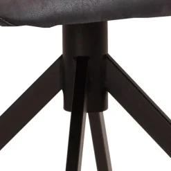 Wohnen Braune Möbel|Küchenstühle*Dunkelbrauner Tischsessel aus Microfaser - Domiano