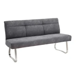 Wohnen Dunkelgraue Esszimmer Bank mit Microfaser - Edwin