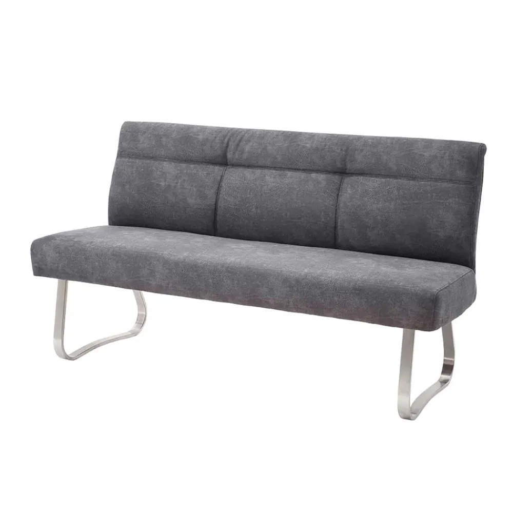 Wohnen Dunkelgraue Esszimmer Bank mit Microfaser - Edwin