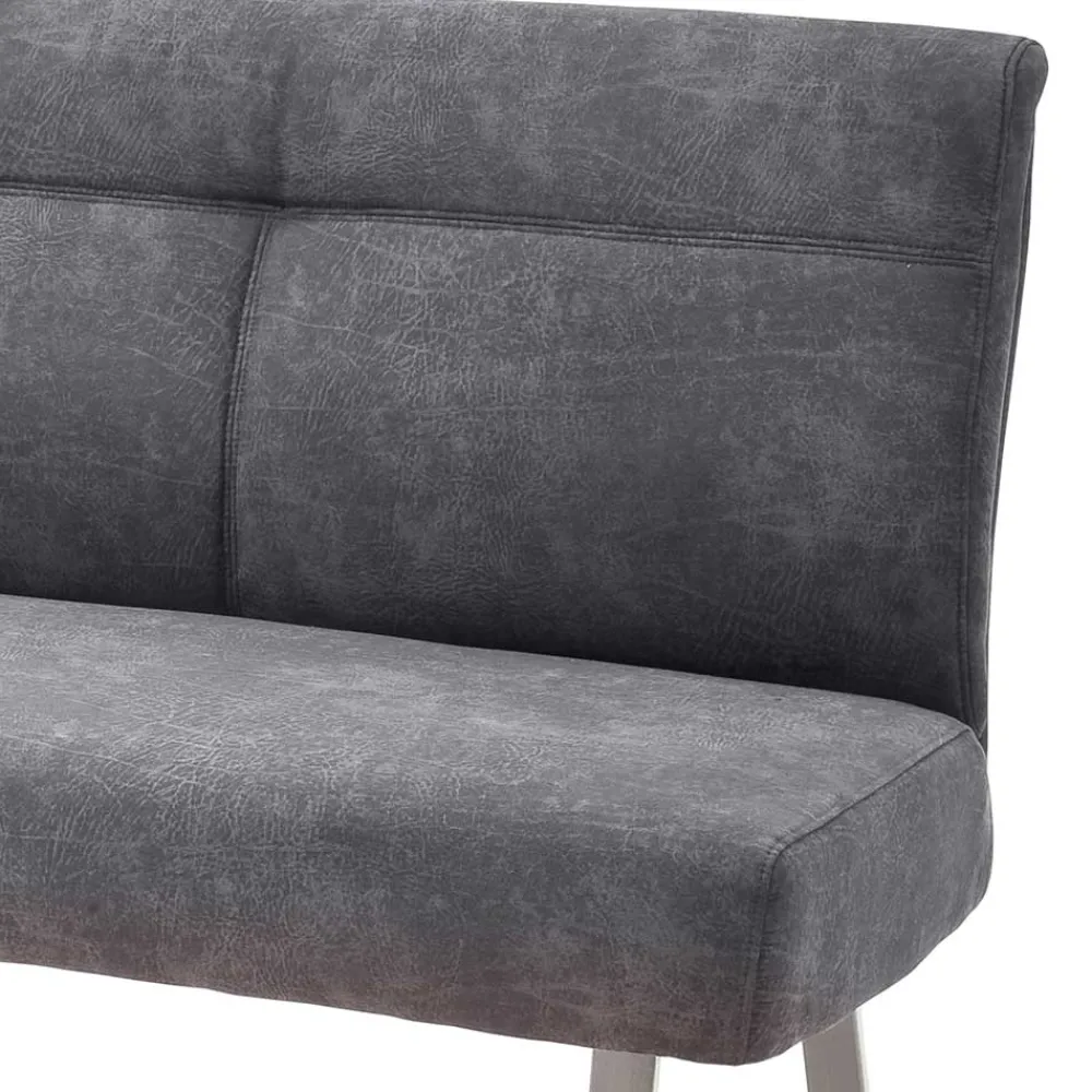 Wohnen Dunkelgraue Esszimmer Bank mit Microfaser - Edwin