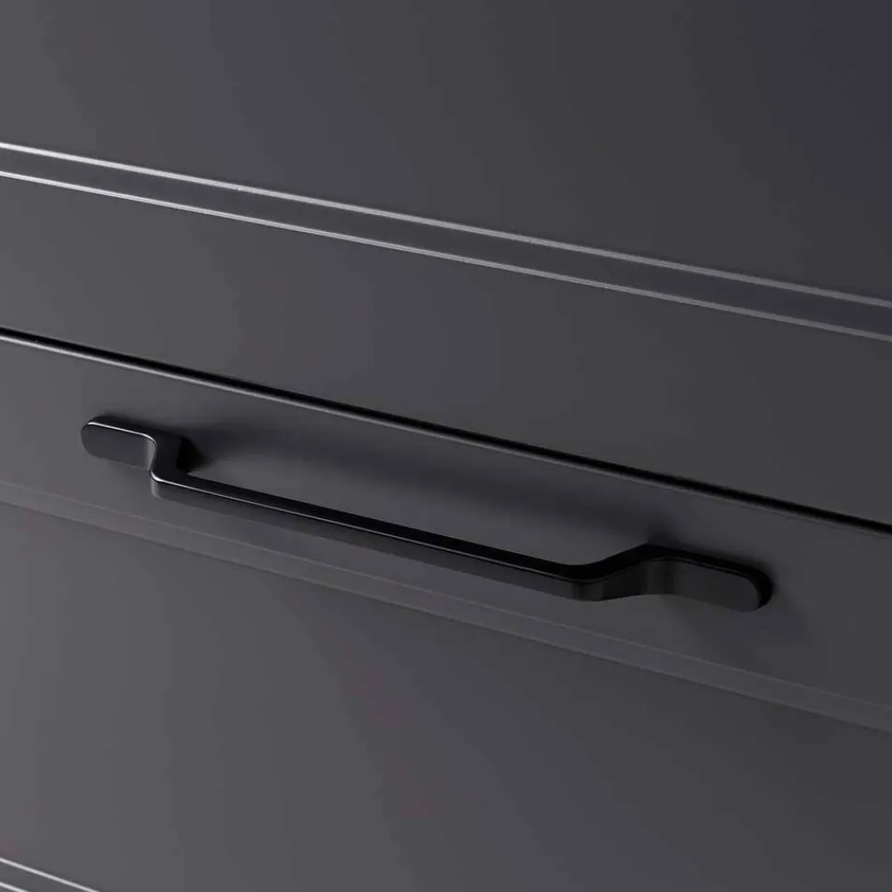 Wohnen Dunkelgraue Waschkonsole mit Einlassbecken - Novelya