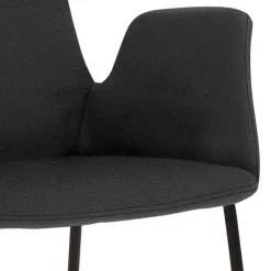 Wohnen Dunkelgrauer Barstuhl aus Microfaser - Umya