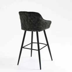 Wohnen Dunkelgrauer Barstuhl mit 74 cm Sitzhöhe - Complice (2er Set)