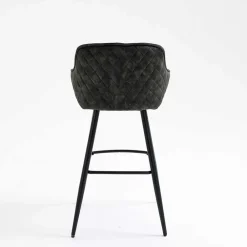 Wohnen Dunkelgrauer Barstuhl mit 74 cm Sitzhöhe - Complice (2er Set)