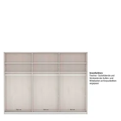 Wohnen Dunkelgrauer Kleiderschrank 6-türig - Mataram I