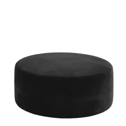 Wohnen Dunkelgrauer Samthocker mit runder Form - Glamoure