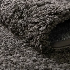 Wohnen Teppiche*Dunkelgrauer Teppich mit Hochflor - Rosarios