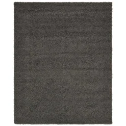 Wohnen Teppiche*Dunkelgrauer Teppich mit Hochflor - Rosarios