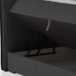 Wohnen Dunkelgraues Polsterbett mit Bettkasten - Epos