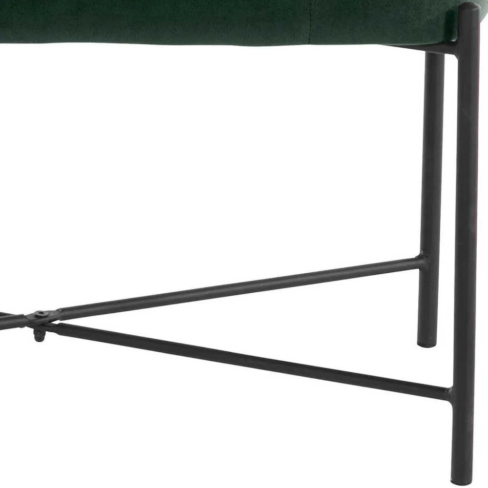 Wohnen Küchenbänke|Esszimmerbänke*Dunkelgrüne Polsterbank aus Samt - Wengton