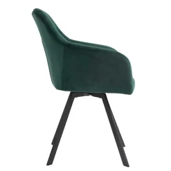 Wohnen Wohnzimmerstühle*Dunkelgrüner Samt Drehstuhl für den Esstisch - Cali