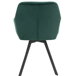 Wohnen Wohnzimmerstühle*Dunkelgrüner Samt Drehstuhl für den Esstisch - Cali