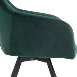 Wohnen Wohnzimmerstühle*Dunkelgrüner Samt Drehstuhl für den Esstisch - Cali
