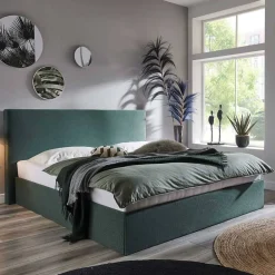 Wohnen Jugendbetten*Dunkelgrünes Bett mit Bettkasten - Arabos