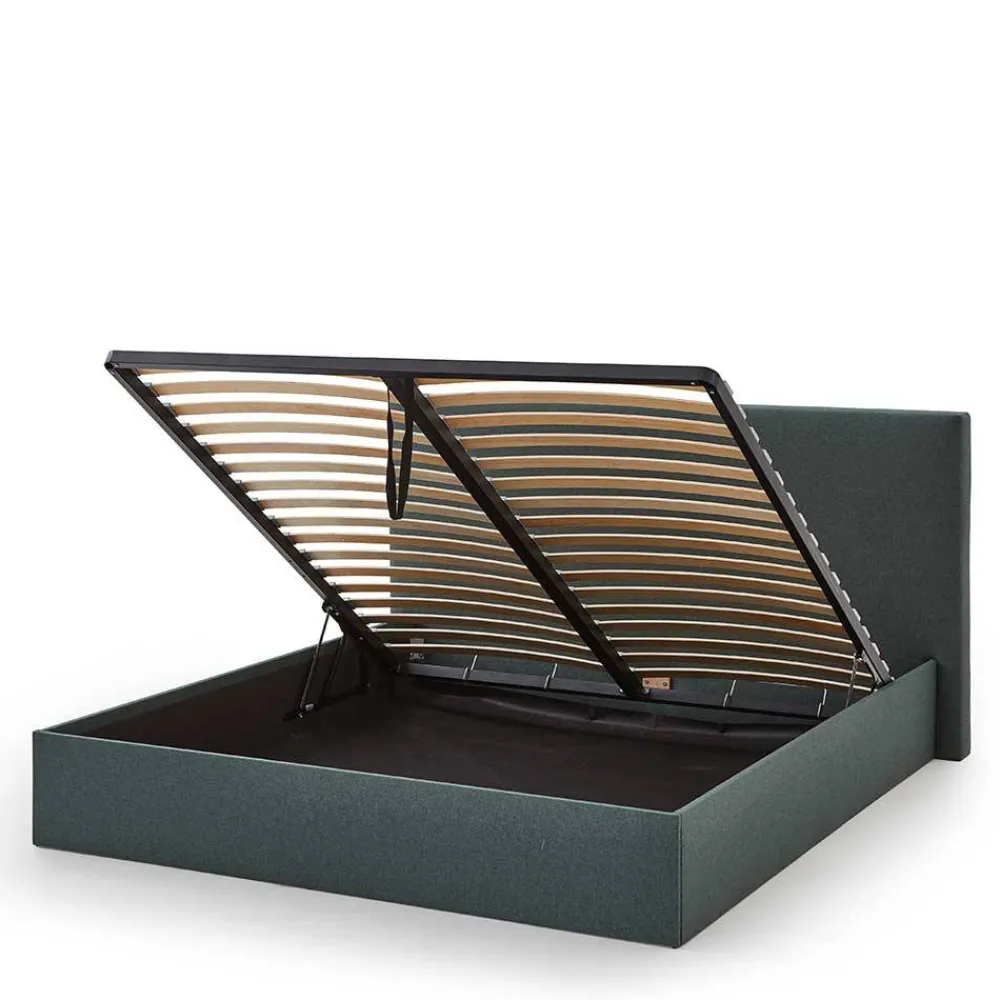 Wohnen Jugendbetten*Dunkelgrünes Bett mit Bettkasten - Arabos