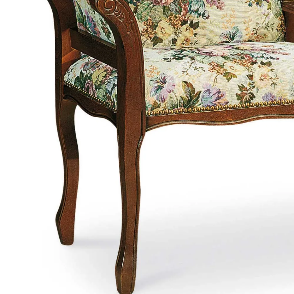 Wohnen Schuhschränke|Garderobenbänke*Dunkle Telefonbank im Barock Stil Magari mit floralem Muster