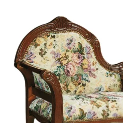 Wohnen Schuhschränke|Garderobenbänke*Dunkle Telefonbank im Barock Stil Magari mit floralem Muster