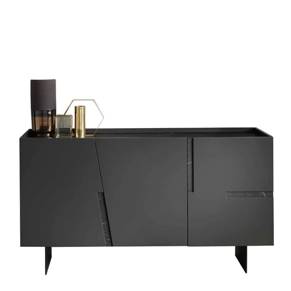 Wohnen Dunkles Design Sideboard 160 cm breit - Dreamings