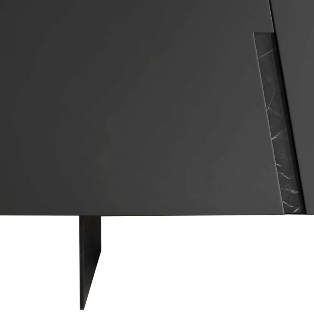 Wohnen Dunkles Design Sideboard 160 cm breit - Dreamings