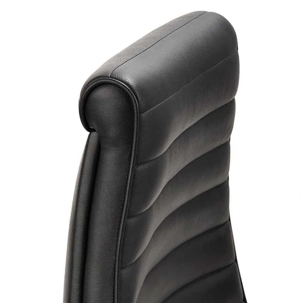 Wohnen Schwarze Möbel|Küchenstühle*Echtleder Schwingstuhl mit Armlehnen - Fieston