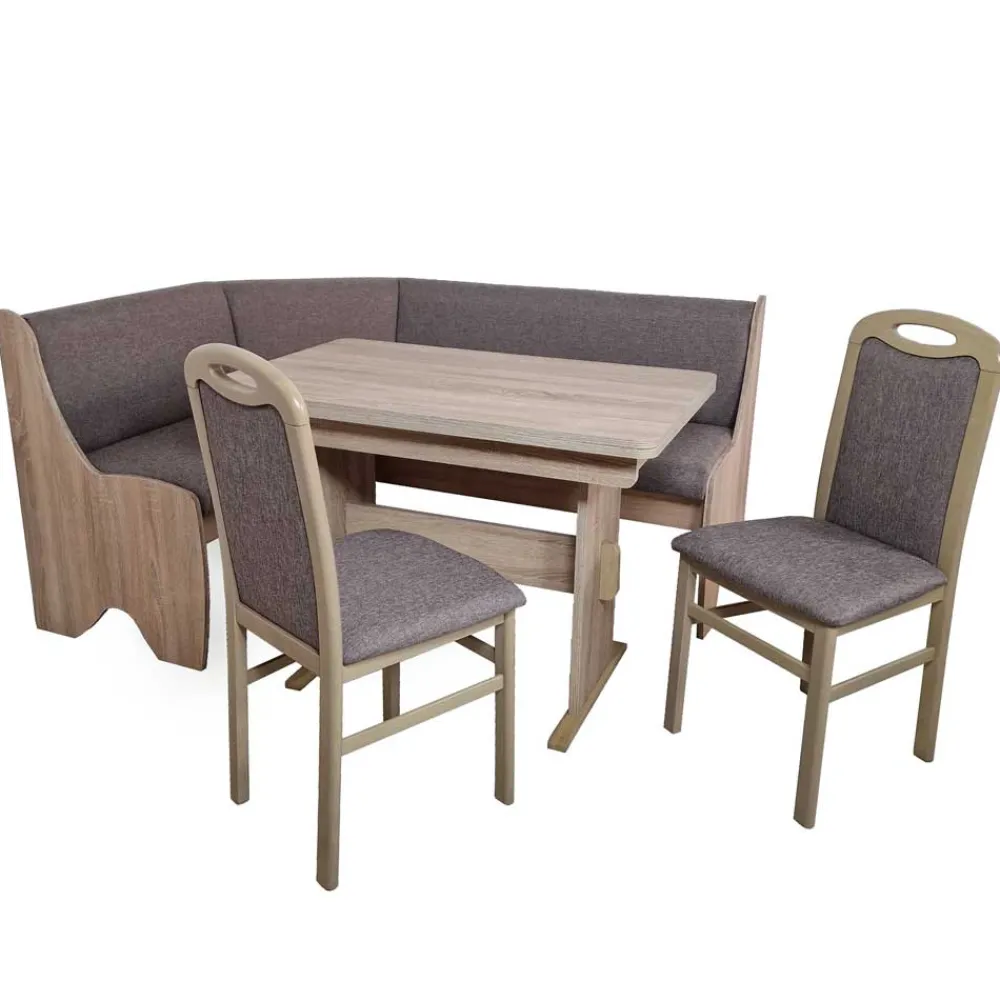 Wohnen Eckbank Gruppe in Braun - Yochana (vierteilig)