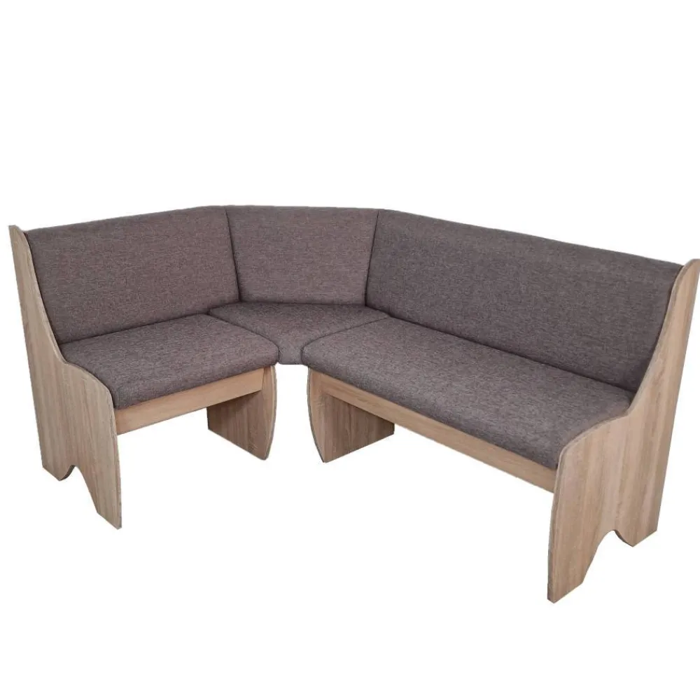 Wohnen Eckbank Gruppe in Braun - Yochana (vierteilig)
