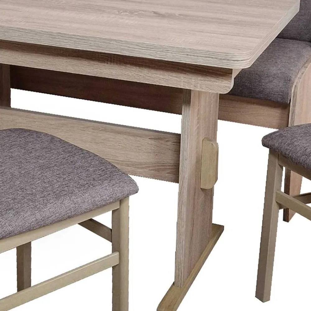 Wohnen Eckbank Gruppe in Braun - Yochana (vierteilig)